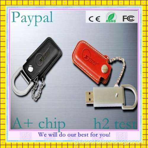 16GB Black Leather USB Flash Drive (GC-B013)